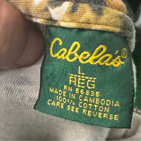 Cabela's Green and Orange Short Sleeve Tee - Picture 2 of 2